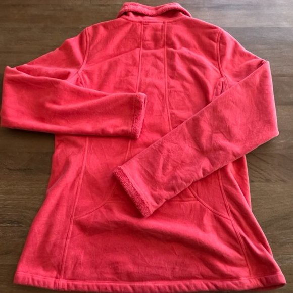 The North Face Women's Fleece Jacket Pink Furry Soft Full Zip Up Small S - Picture 7 of 9